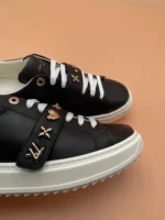 Louis Vuitton Time Out Black Calf Leather Sneaker