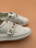 Louis Vuitton Time Out White Calf Leather Sneaker
