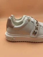 Louis Vuitton Time Out White Calf Leather Sneaker