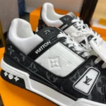 Louis Vuitton Trainer Black Monogram Denim Sneaker