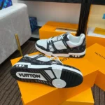 Louis Vuitton Trainer Black Monogram Denim Sneaker