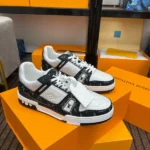 Louis Vuitton Trainer Black Monogram Denim Sneaker