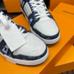 Louis Vuitton Trainer Blue Monogram Denim Sneaker