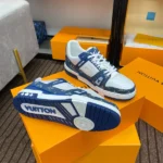 Louis Vuitton Trainer Blue Monogram Denim Sneaker