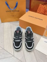 Louis Vuitton Trainer Swarovski Crystals Black Grey Sneaker