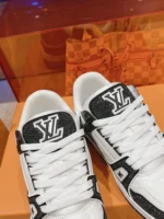 Louis Vuitton Trainer Swarovski Crystals Black Sneaker