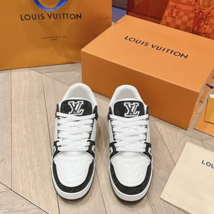 Louis Vuitton Trainer Swarovski Crystals Black Sneaker