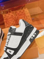 Louis Vuitton Trainer Swarovski Crystals Black Sneaker