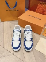 Louis Vuitton Trainer Swarovski Crystals Blue Sneaker