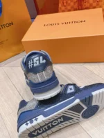 Louis Vuitton Trainer Swarovski Crystals Navy Blue Sneaker