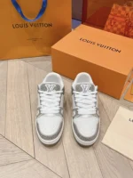 Louis Vuitton Trainer Swarovski Crystals White Sneaker
