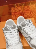 Louis Vuitton Trainer Swarovski Crystals White Sneaker