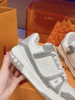 Louis Vuitton Trainer Swarovski Crystals White Sneaker