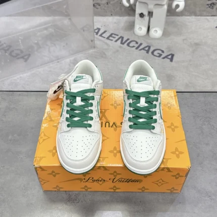 Louis Vuitton x Nike SB Dunk Low Green And White Sneaker