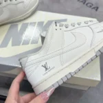 Louis Vuitton x Nike SB Dunk Low Grey And White Sneaker