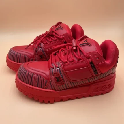 Louis Vuitton x Park Seo-Bo LV Trainer Maxi Sneaker Red